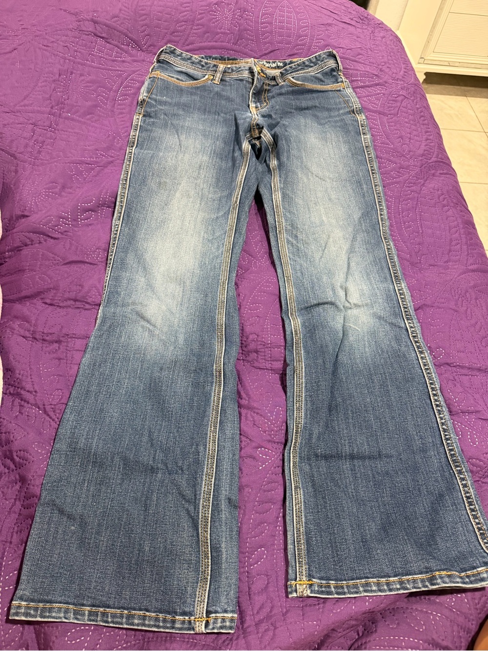 Carhartt Women's Mid Wash Bootcut Jeans - Blue